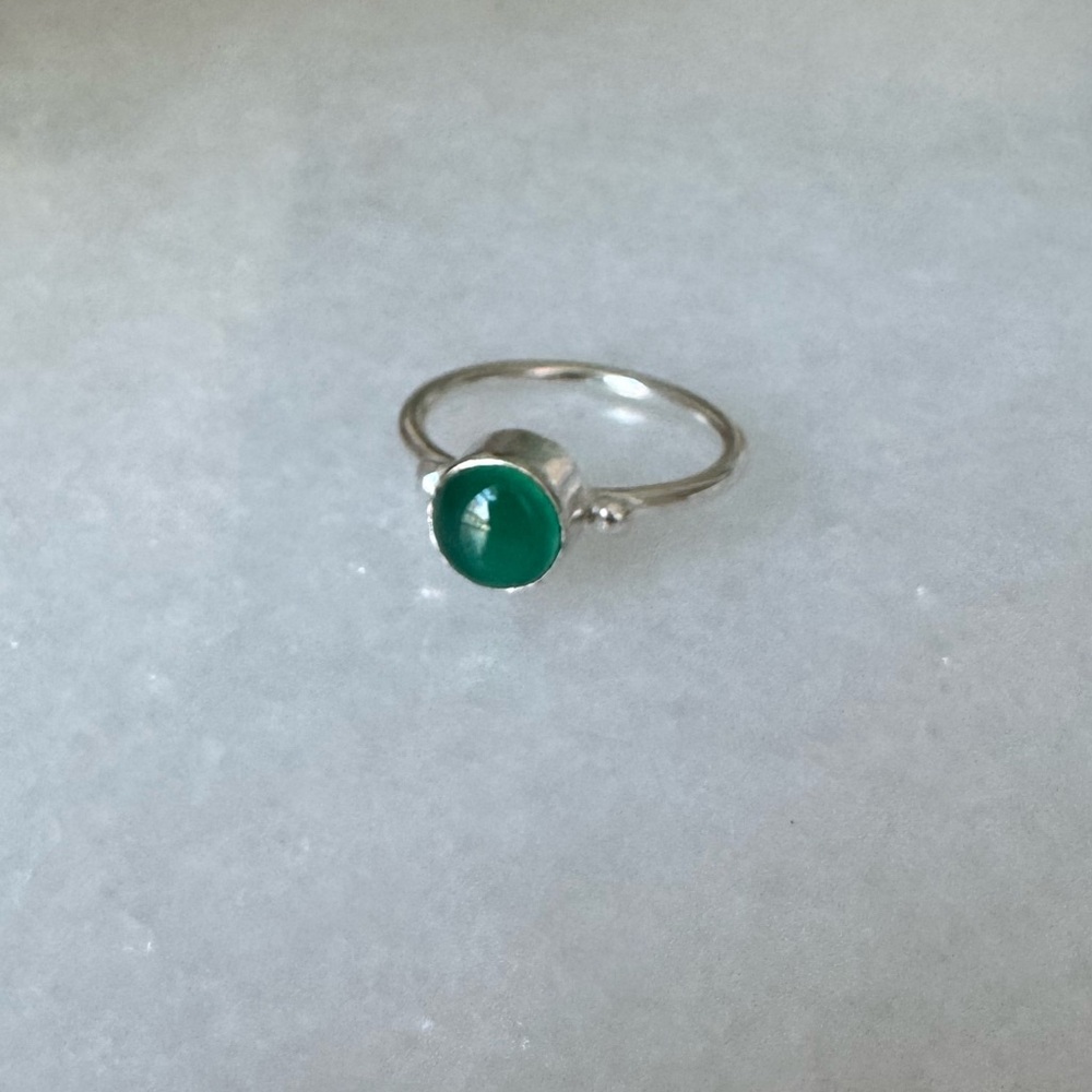 NWOT Sundance Green Grass Ring, Green Onyx, Sterling Silver